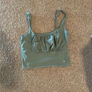 Hollister, small, green tank top